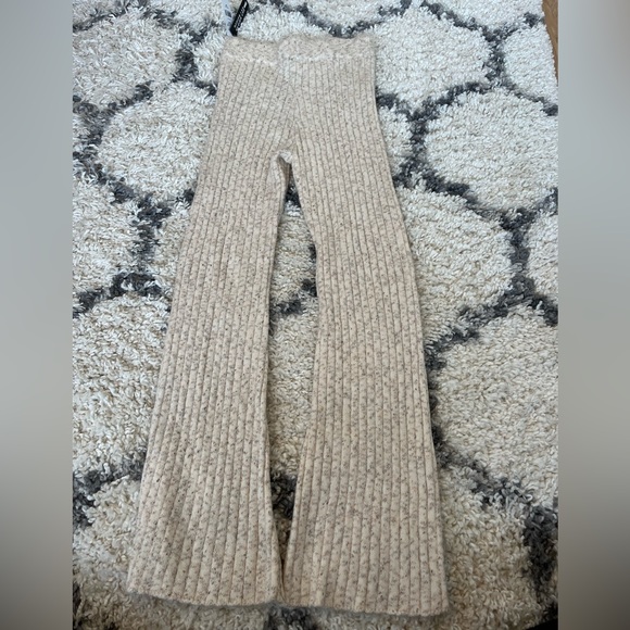 Design Lab Oatmeal Knit Pants - Picture 2 of 3